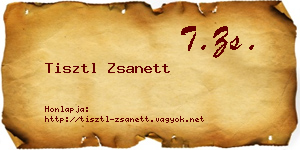 Tisztl Zsanett névjegykártya